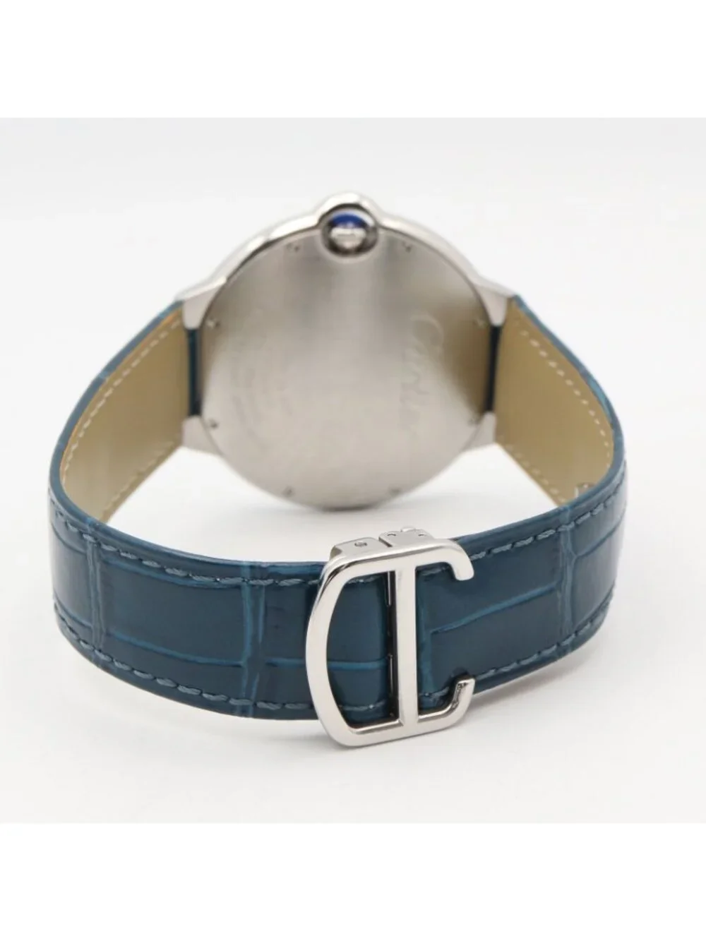 Cartier Watch Baron Blue Stainless Steel